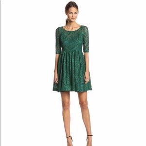 Plenty byTracy Reese emerald lace dress w sleeves